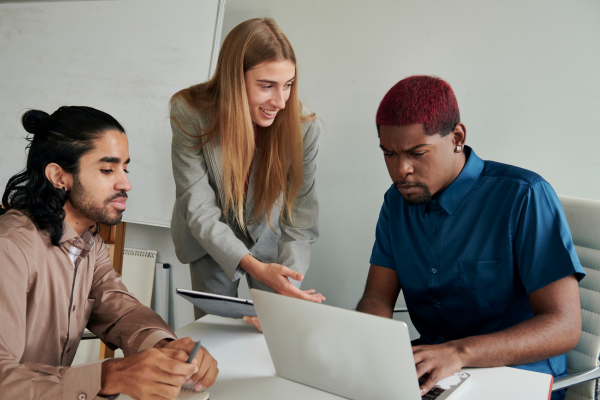 Professional lead generation team analyzing high-intent customer data and sales opportunities